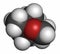 Methyl tert-butyl ether (MTBE, tBME) gasoline additive molecule. Atoms are represented as spheres with conventional color coding: