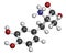 Methyldopa high blood pressure hypertension drug molecule.