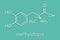 Methyldopa high blood pressure hypertension drug molecule. Skeletal formula.