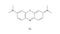 methylene blue molecule, structural chemical formula, ball-and-stick model, isolated image methylthioninium chloride