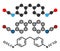 Methylene diphenyl diisocyanate molecule (MDI), polyurethane (PU) building block