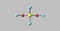 Methylene glycol molecular structure isolated on grey