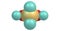 Methylene glycol molecular structure isolated on white