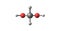 Methylene glycol molecular structure isolated on white