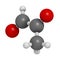 Methylglyoxal (pyruvaldehyde) molecule. Produced by glycolysis; is cytotoxic