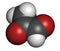 Methylglyoxal (pyruvaldehyde) molecule. Produced by glycolysis; is cytotoxic