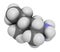 Methylhexanamine dimethylamylamine, DMAA stimulant molecule. 3D rendering. Atoms are represented as spheres with conventional.