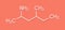 Methylhexanamine dimethylamylamine, DMAA stimulant molecule. Skeletal formula.