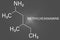 Methylhexanamine or dimethylamylamine, DMAA stimulant molecule. Skeletal formula.