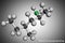 Methylhexanamine, methylhexamine, dimethylamylamine, DMAA molecule. It is alkylamine, indirect sympathomimetic drug. Molecular