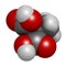 Methylmalonic acid molecule. Increased plasma levels may indicate vitamin B12 deficiency. 3D rendering. Atoms are represented as