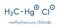 Methylmercury chloride environmental pollutant, chemical structure. Skeletal formula.