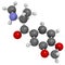 Methylone (bk-MDMA) stimulant molecule. Used as recreational drug