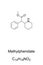 Methylphenidate, MP, chemical structure and formula