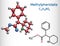 Methylphenidate, MP, MPH molecule. It is central nervous system stimulant. Used in treatment of Attention-Deficit