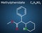 Methylphenidate, MP, MPH molecule. It is central nervous system stimulant. Used in treatment of Attention-Deficit