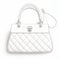 Meticulous Linework Precision: White Handbag Sketch With Bold Chromaticity