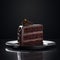 Meticulous Photorealistic Black Cake On Plate - Prairiecore 3d Render