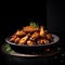 Meticulous Photorealistic Still Life Of Chicken Wings On A Plate