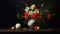 Meticulous Photorealistic Still Life: Vase With Flowers And Egg