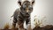 Meticulous Photorealistic Tiger Cub Cartoon Illustration In High Resolution