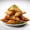 Meticulously Crafted Samosa Photography On White Background