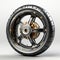 Meticulously Designed Moped Wheel On White Background