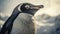 Meticulously Detailed Penguin In Soft Light: A Solarized Rtx Photography