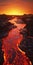 Meticulously Detailed Sunset Lava Flow: A High Resolution National Geographic Photo