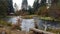 Metolius river in Camp Sherman Oregon and cabin