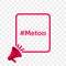 Metoo hashtag message quote megaphone vector icon