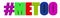 metoo molticolor comic style text logo