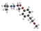 Metoprolol high blood pressure drug molecule beta blocker. Atoms are represented as spheres with conventional color coding:.