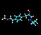 Metoprolol molecule isolated on black