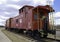 Metra 153rd Street Station and historic caboose & boxcar from the fallen flag Wabash Railroad that once ran on this line