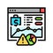 metrics risk color icon vector illustration