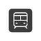 Metro black glyph icon. Urban transport item. Public navigation. Pictogram for web page, mobile app, promo. UI UX GUI design