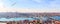 Metro bridge, the Ataturk Bridge and the skyline of Fatih district, Istanbul panorama