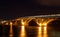 Metro bridge over the Dnieper river in Kiev, Ukraine