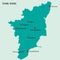 Metro Cities in Indian State Tamilnadu Pinned in the Tamilnadu Map