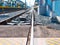 Metro Light Rail Platform Looking West At 26th St/Bergamot Station In Santa Monica