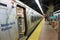 Metro-North Railroad traincar with open door to platform