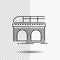 metro, railroad, railway, train, transport Line Icon on Transparent Background. Black Icon Vector Illustration