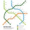 Metro, subway map vector template