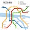 Metro subway map. Vector transportation concept