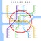 Metro or subway underground transport city map
