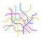 Metro, subway, underground transport map
