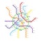 Metro, subway, underground transport system map