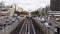 Metro traffic between La Defense and Paris - France
