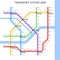 Metro underground, subway, bus transport city map